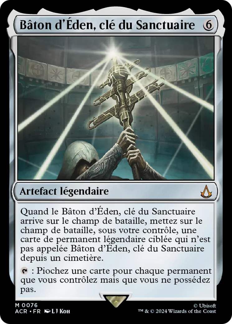 Bâton d'Éden, clé du Sanctuaire — Assassin's Creed — Magic: The Gathering