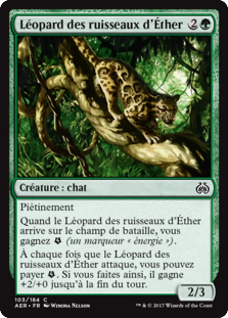 Léopard des ruisseaux d'Éther — Aether Revolt — Magic: The Gathering