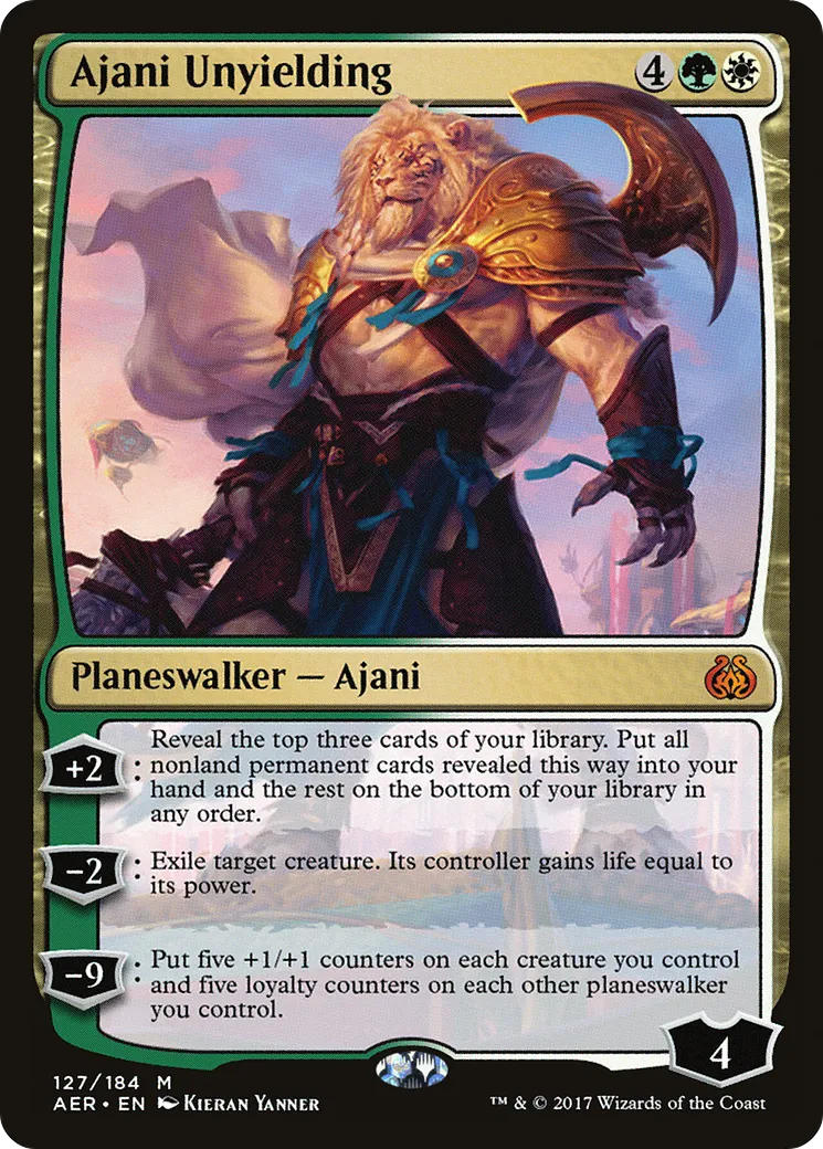 Ajani Unyielding — Aether Revolt — Magic: The Gathering