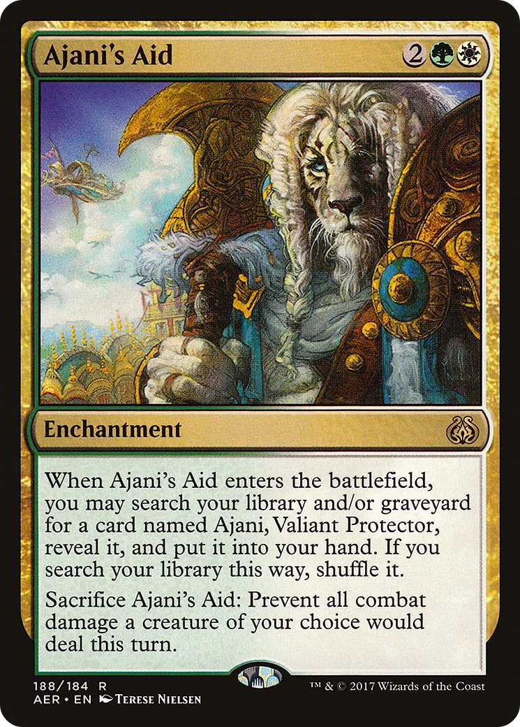 Ajani's Aid — Aether Revolt — Magic: The Gathering