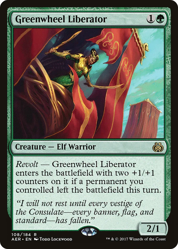 Greenwheel Liberator — Aether Revolt — Magic: The Gathering