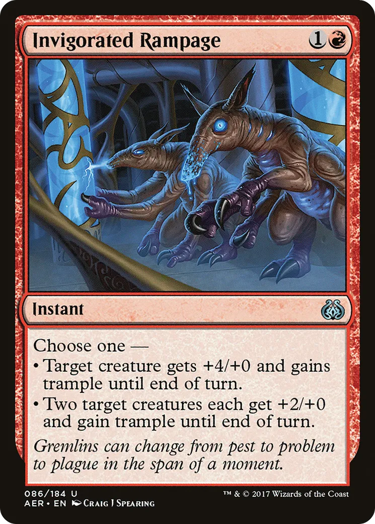 Invigorated Rampage — Aether Revolt — Magic: The Gathering