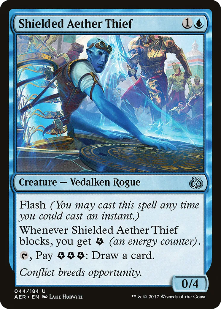 Shielded Aether Thief from Aether Revolt - Magic: The Gathering