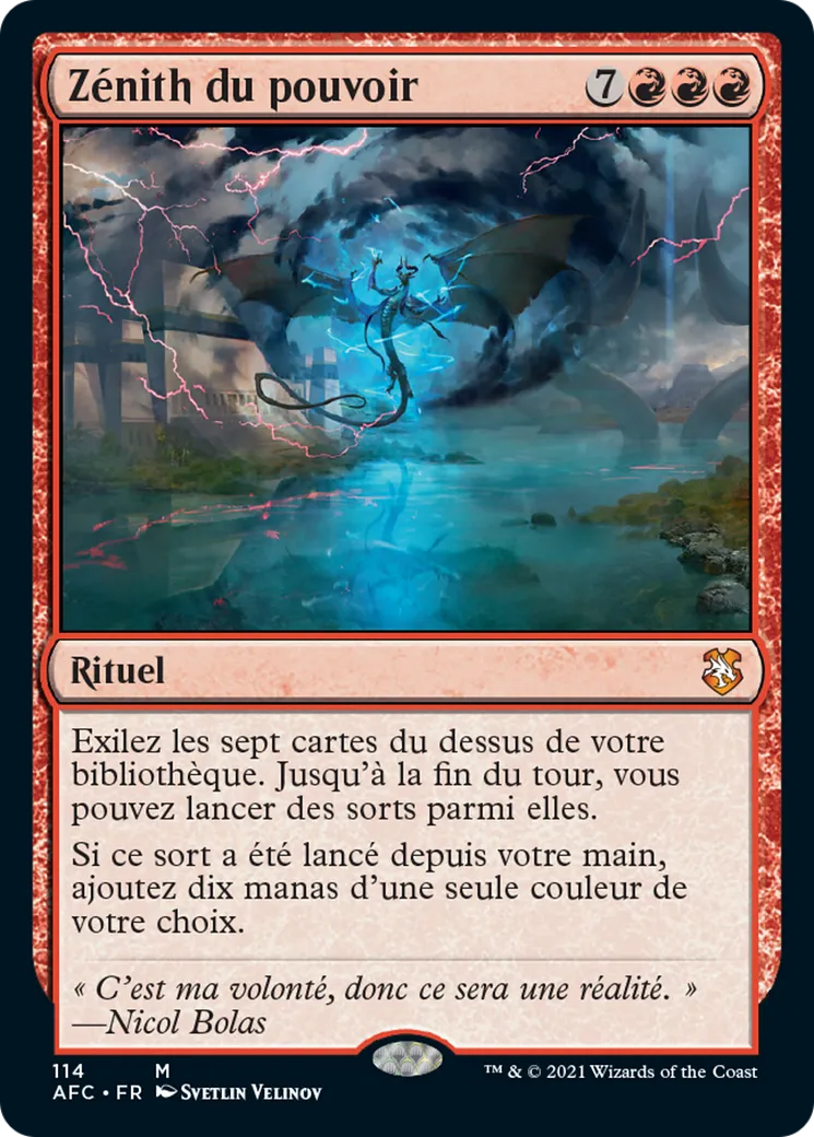 Zénith du pouvoir — Forgotten Realms Commander — Magic: The Gathering