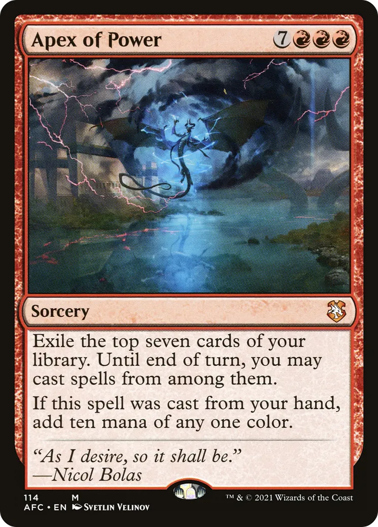 Apex of Power — Forgotten Realms Commander — Magic: The Gathering