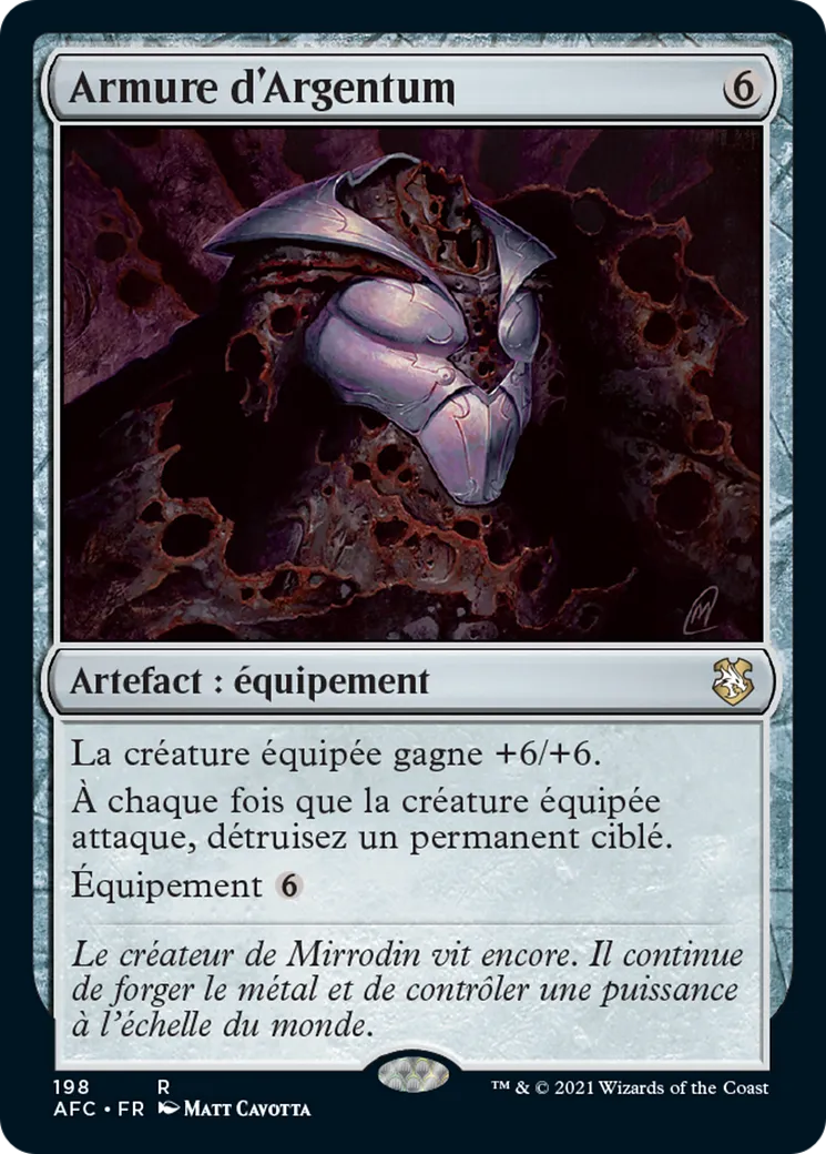 Armure d'Argentum from Forgotten Realms Commander - Magic: The Gathering