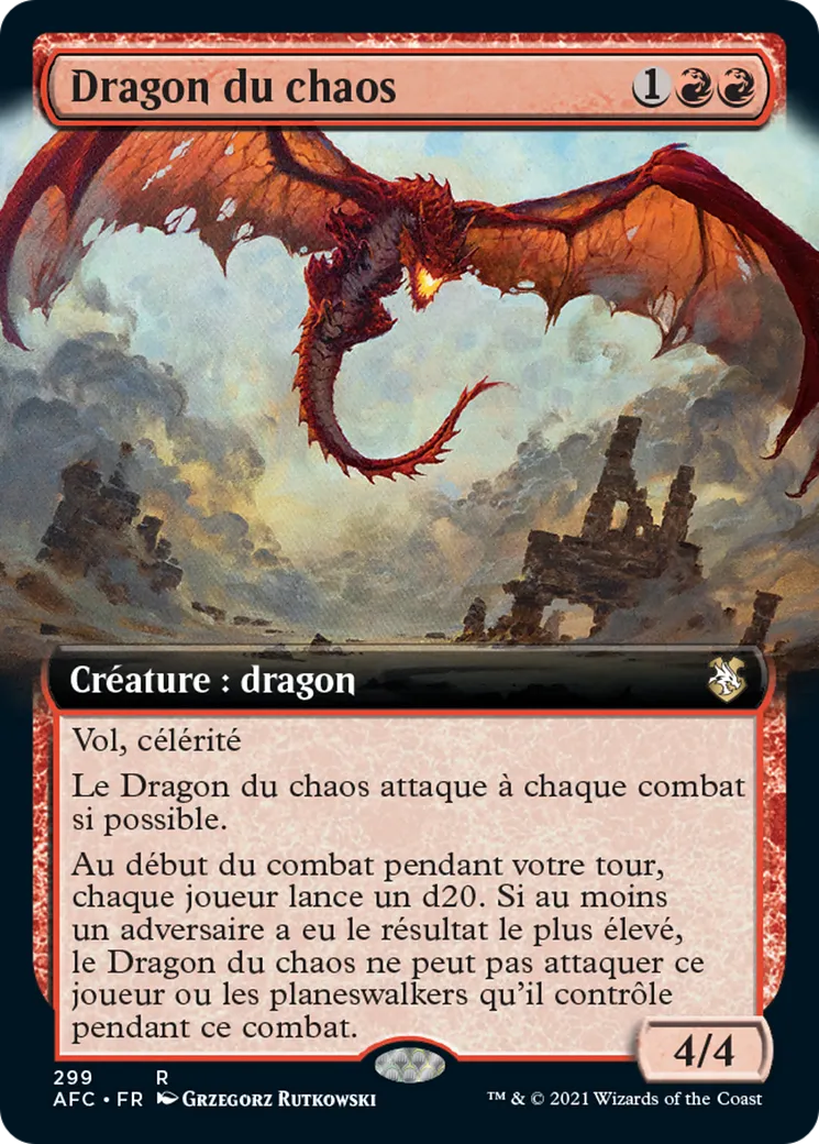 Dragon du chaos from Forgotten Realms Commander - Magic: The Gathering