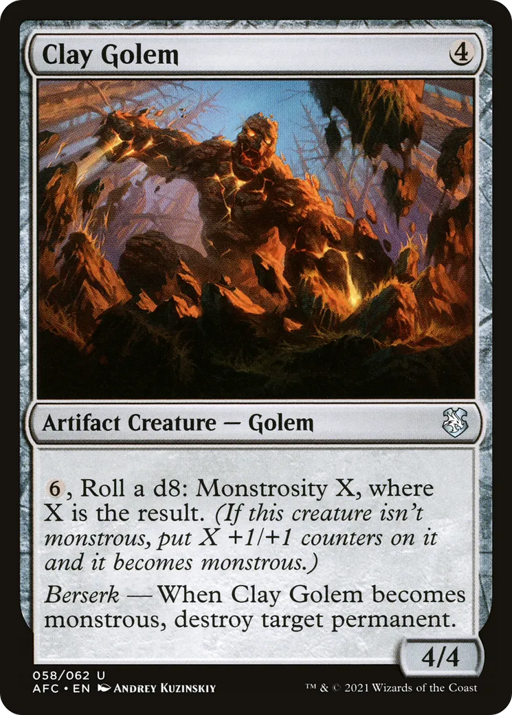 Golem d'argile — Forgotten Realms Commander — Magic: The Gathering