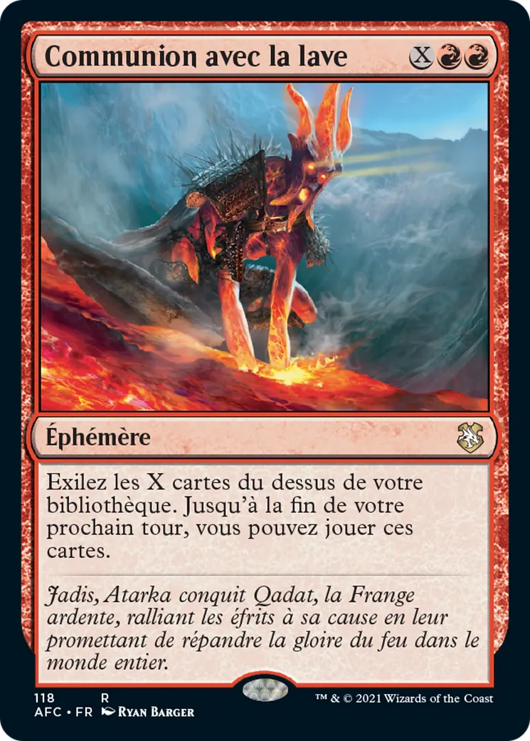 Communion avec la lave — Forgotten Realms Commander — Magic: The Gathering