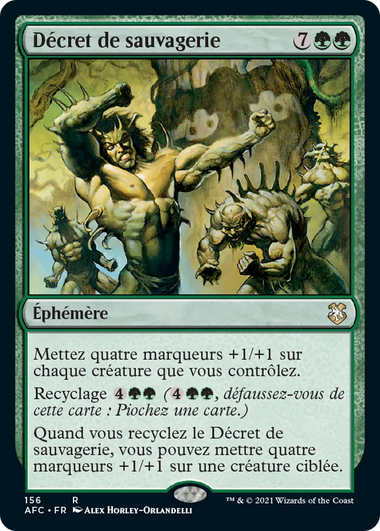 Décret de sauvagerie — Forgotten Realms Commander — Magic: The Gathering