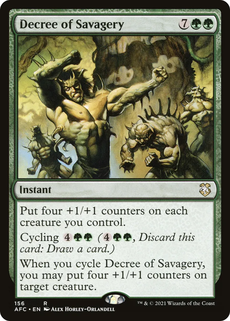 Decree of Savagery from Forgotten Realms Commander - Magic: The Gathering