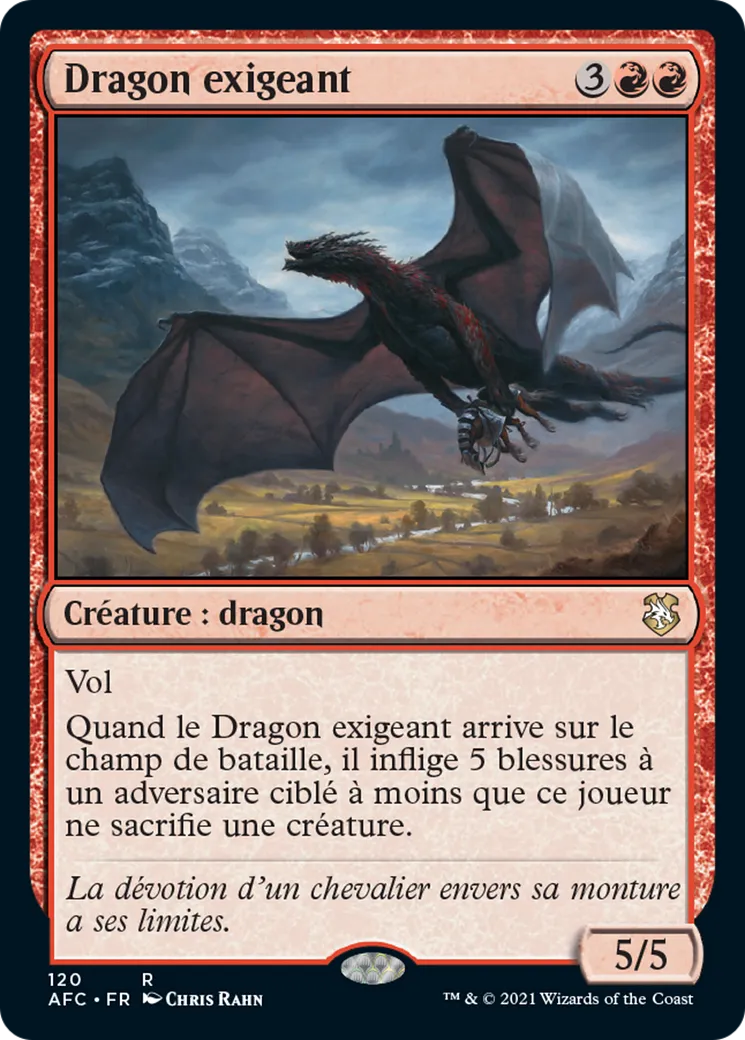 Dragon exigeant — Forgotten Realms Commander — Magic: The Gathering
