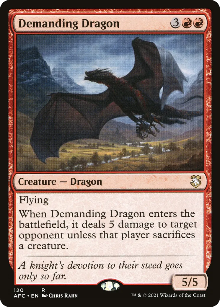 Demanding Dragon — Forgotten Realms Commander — Magic: The Gathering