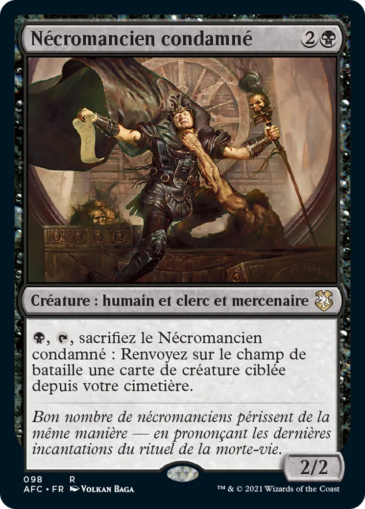Nécromancien condamné — Forgotten Realms Commander — Magic: The Gathering