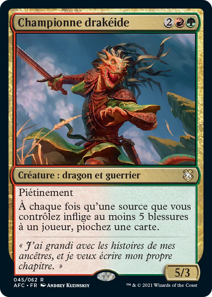 Championne drakéide from Forgotten Realms Commander - Magic: The Gathering