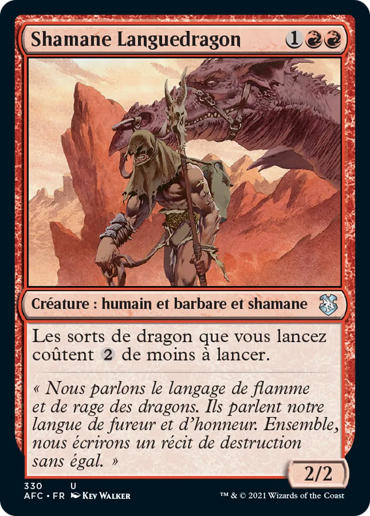 Shamane languedragon — Forgotten Realms Commander — Magic: The Gathering