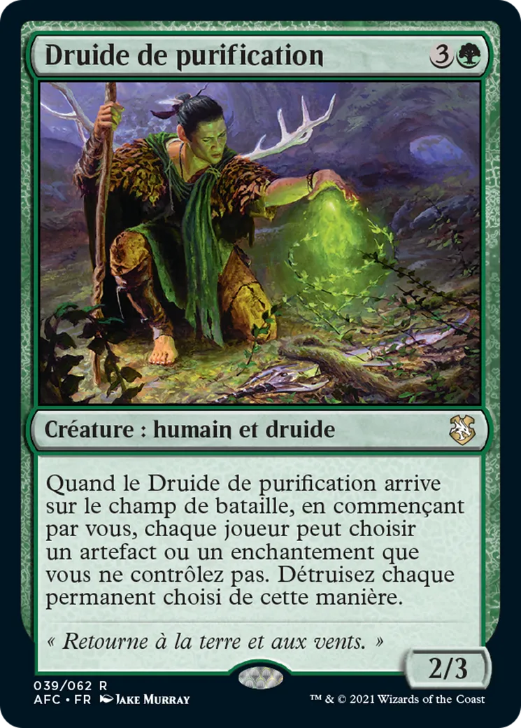 Druide de purification — Forgotten Realms Commander — Magic: The Gathering