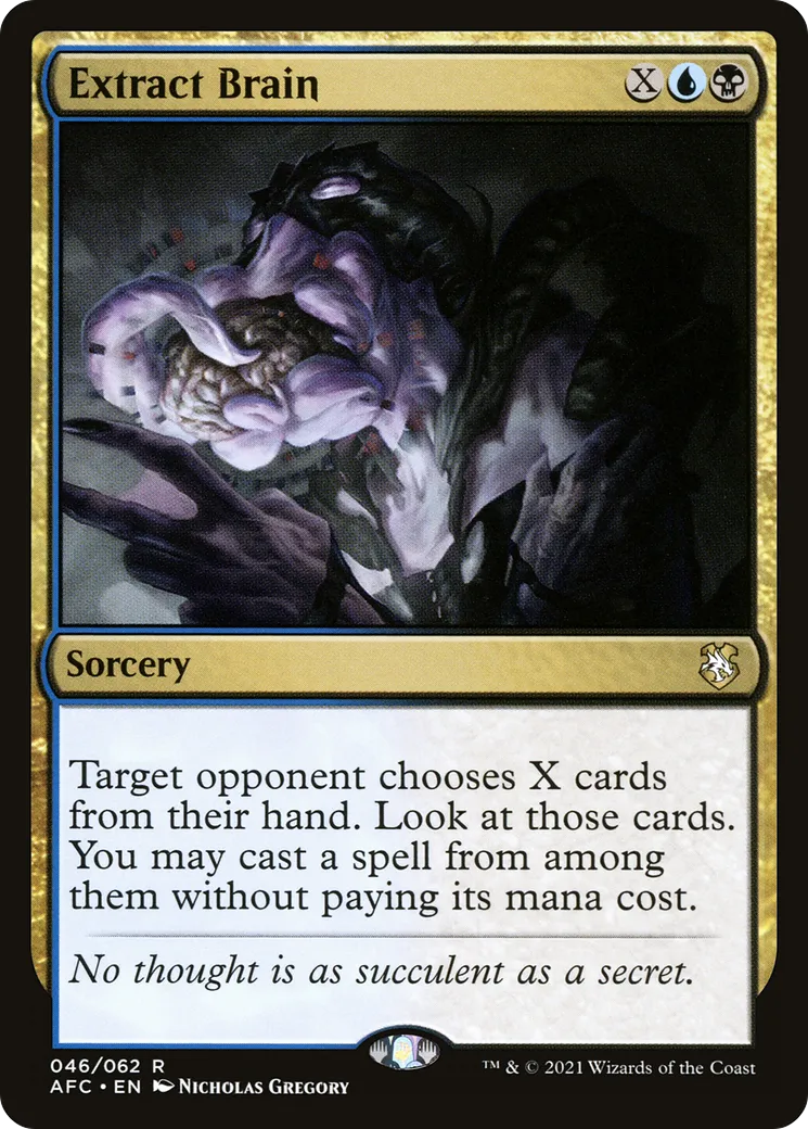 Extract Brain — Forgotten Realms Commander — Magic: The Gathering