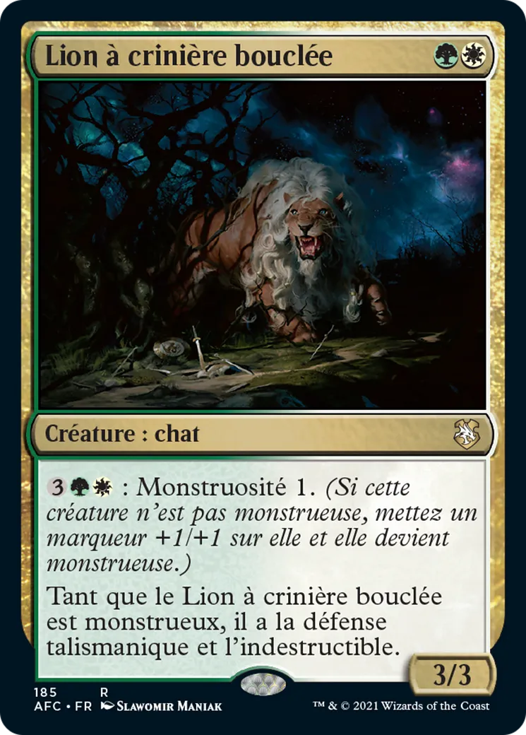 Lion à crinière bouclée — Forgotten Realms Commander — Magic: The Gathering