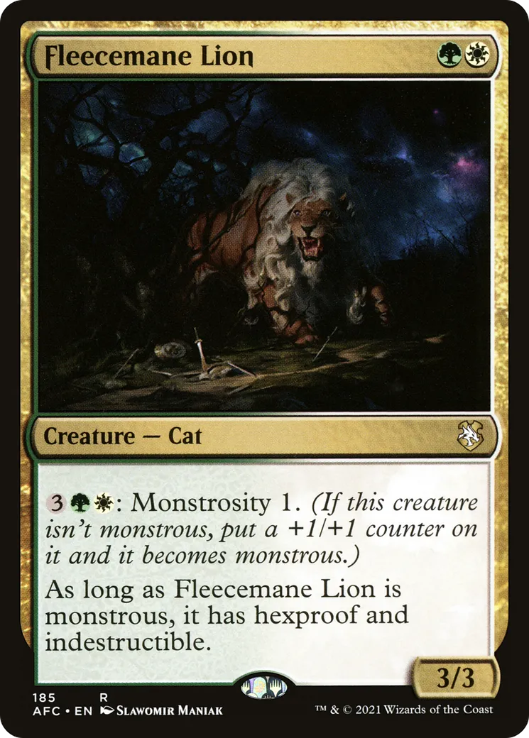 Fleecemane Lion — Forgotten Realms Commander — Magic: The Gathering