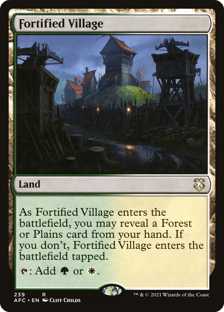 Fortified Village — Forgotten Realms Commander — Magic: The Gathering