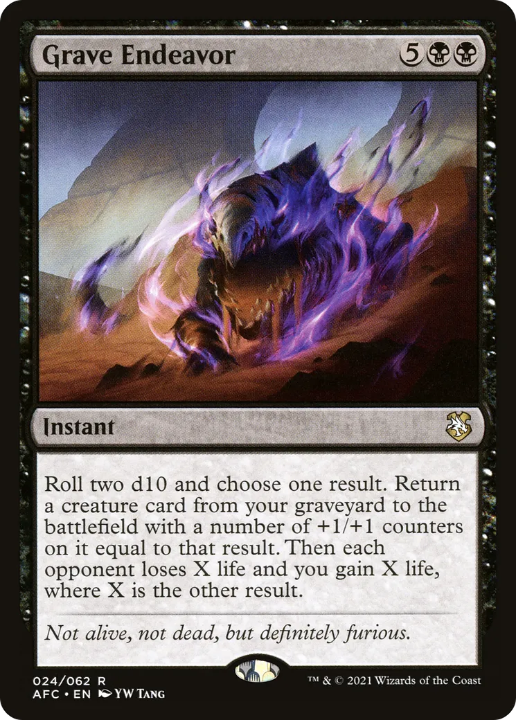 Grave Endeavor — Forgotten Realms Commander — Magic: The Gathering