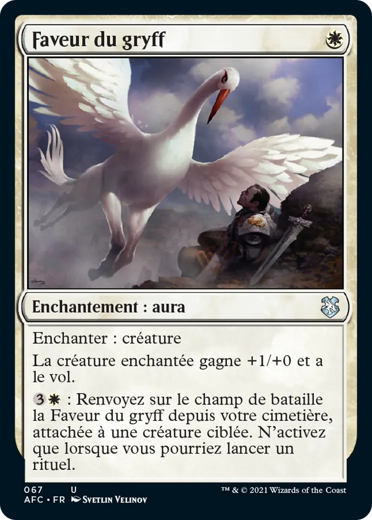 Faveur du gryff — Forgotten Realms Commander — Magic: The Gathering