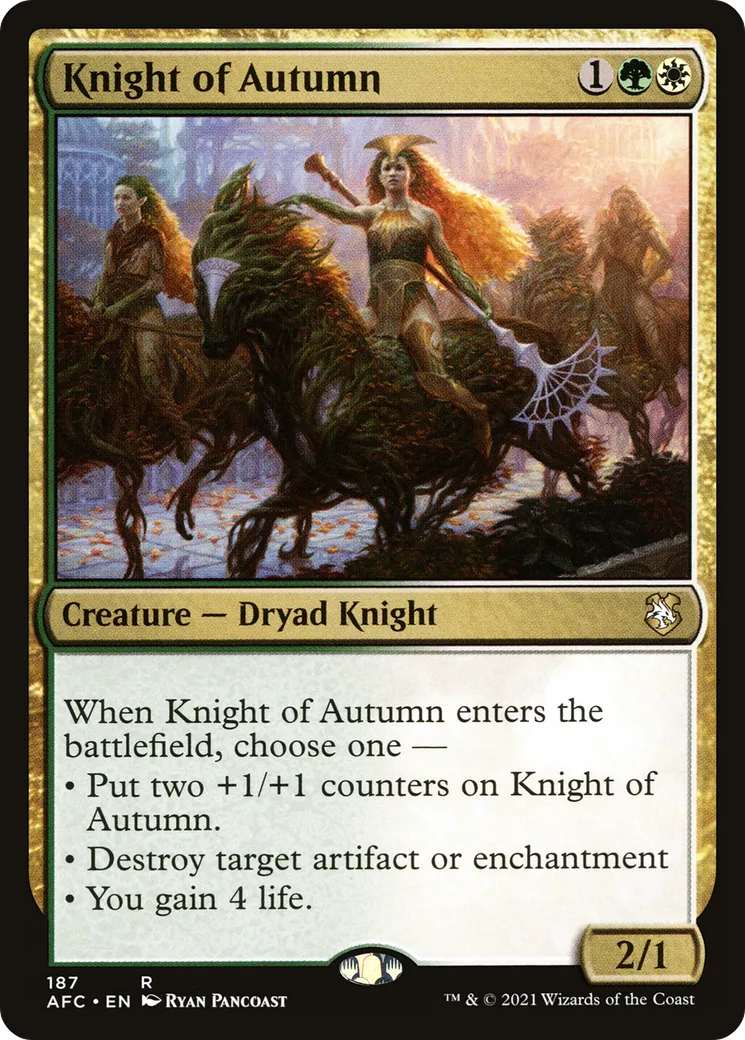 Knight of Autumn — Forgotten Realms Commander — Magic: The Gathering