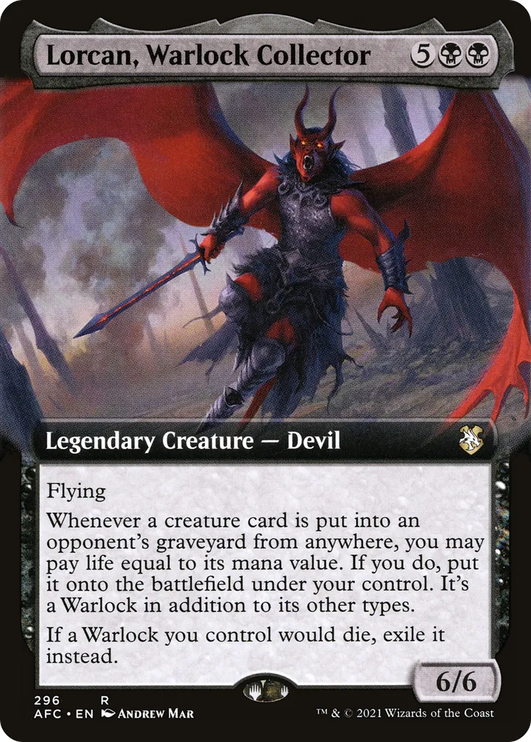 Lorcan, Warlock Collector — Forgotten Realms Commander — Magic: The Gathering