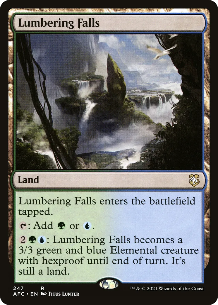 Lumbering Falls — Forgotten Realms Commander — Magic: The Gathering