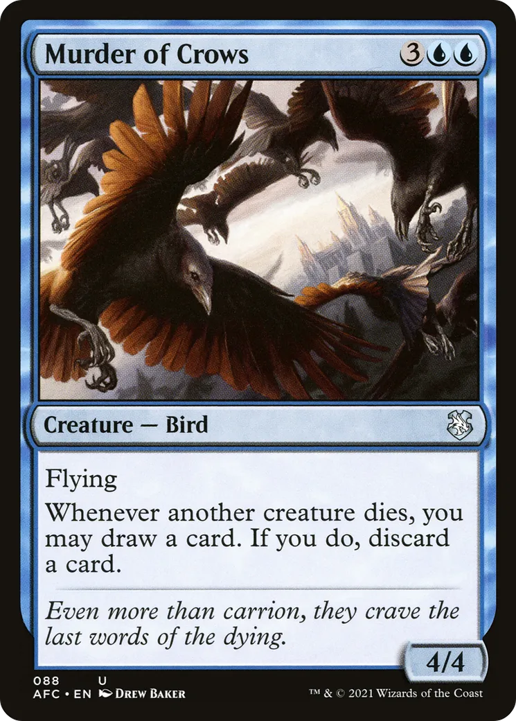 Murder of Crows from Forgotten Realms Commander - Magic: The Gathering