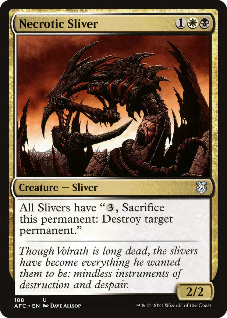 Necrotic Sliver — Forgotten Realms Commander — Magic: The Gathering