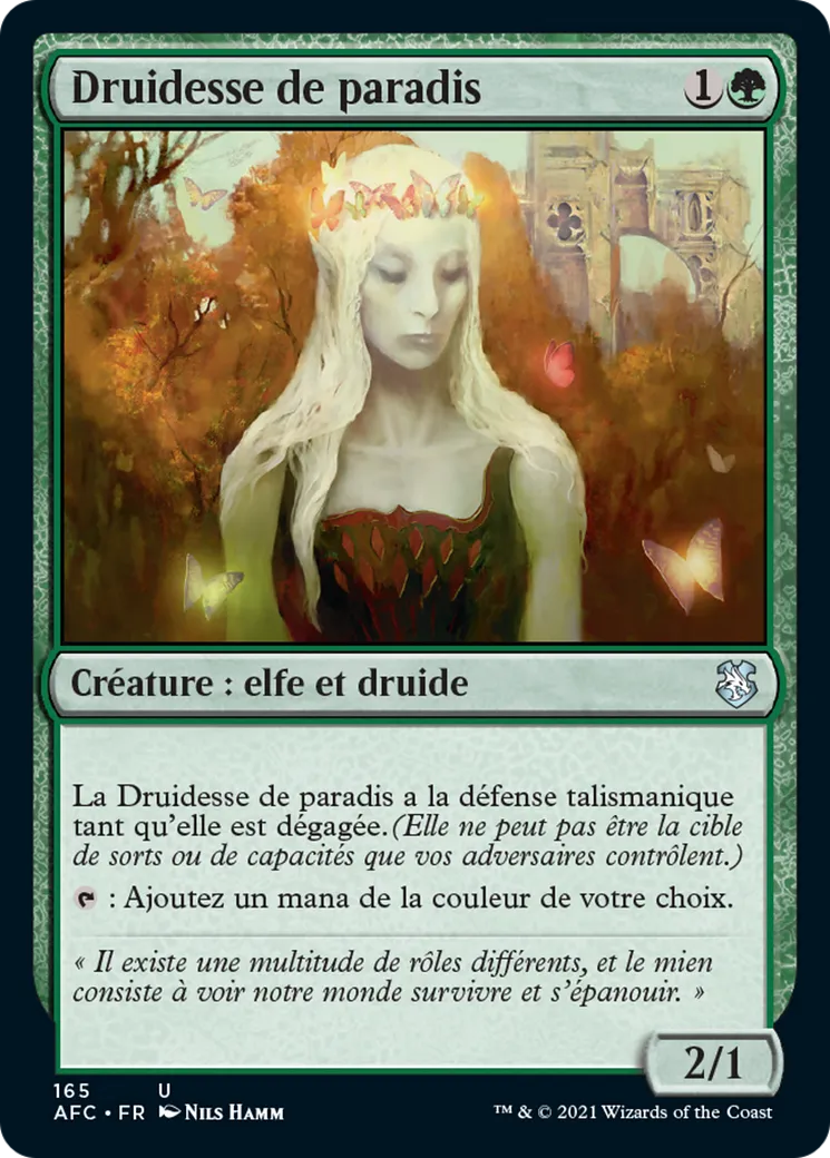 Druidesse de paradis — Forgotten Realms Commander — Magic: The Gathering