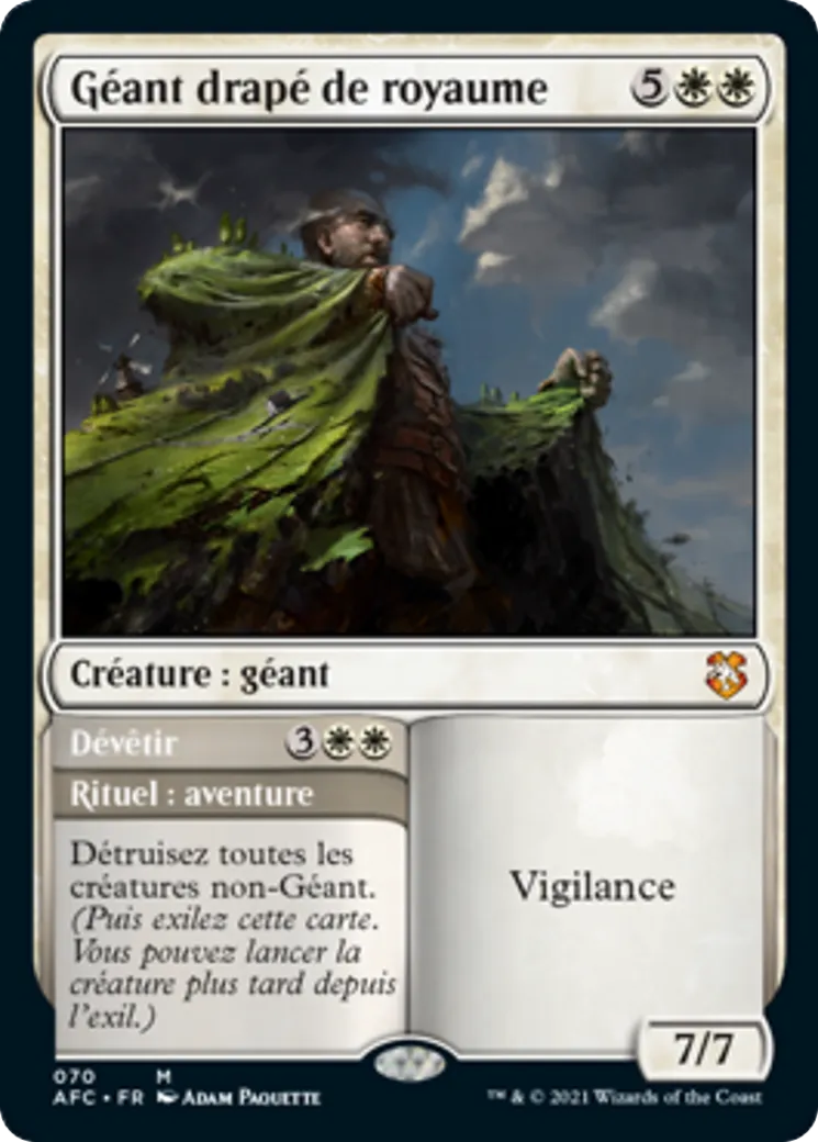 Géant drapé de royaume // Dévêtir — Forgotten Realms Commander — Magic: The Gathering