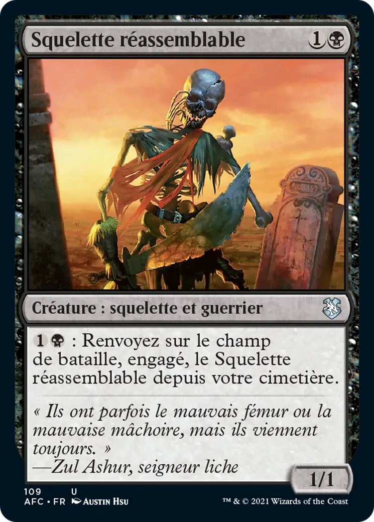 Squelette réassemblable — Forgotten Realms Commander — Magic: The Gathering