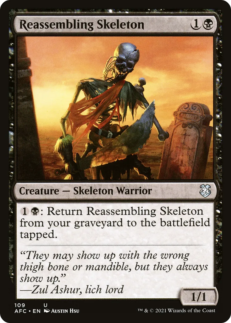 Squelette réassemblable — Forgotten Realms Commander — Magic: The Gathering