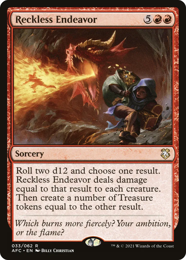 Reckless Endeavor from Forgotten Realms Commander - Magic: The Gathering