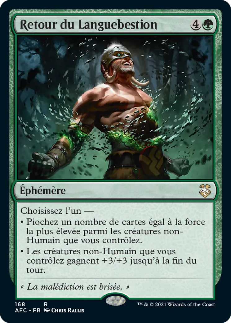 Retour du Languebestion — Forgotten Realms Commander — Magic: The Gathering