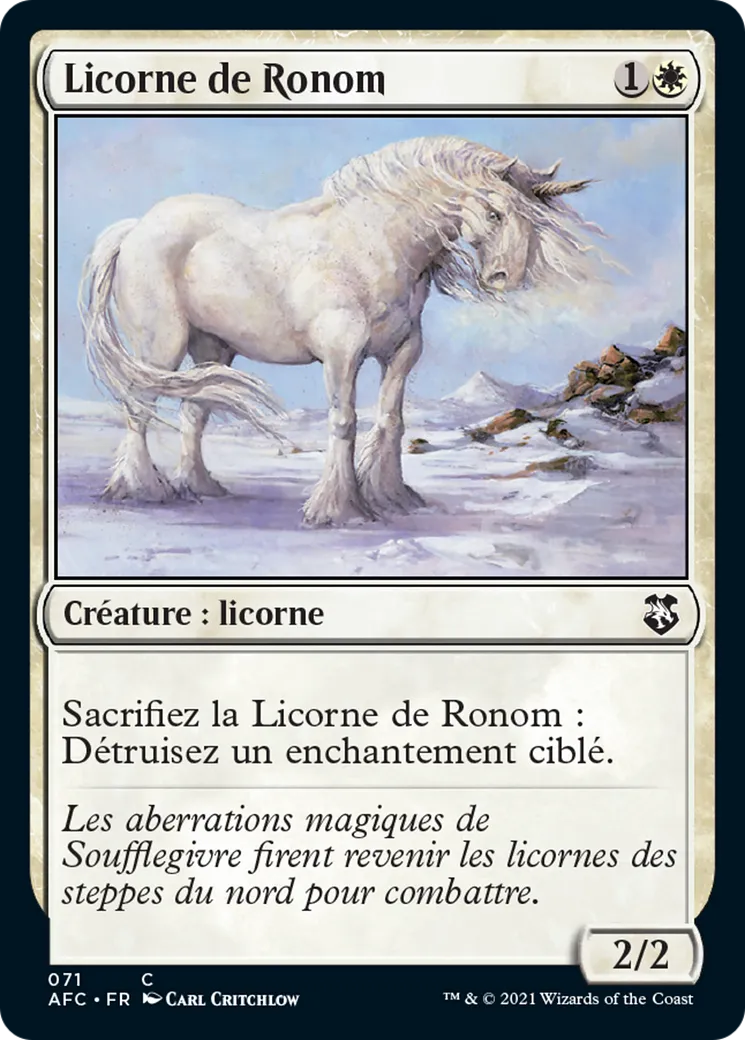 Licorne de Ronom — Forgotten Realms Commander — Magic: The Gathering
