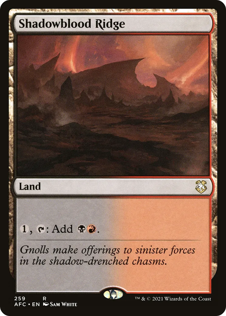 Shadowblood Ridge — Forgotten Realms Commander — Magic: The Gathering