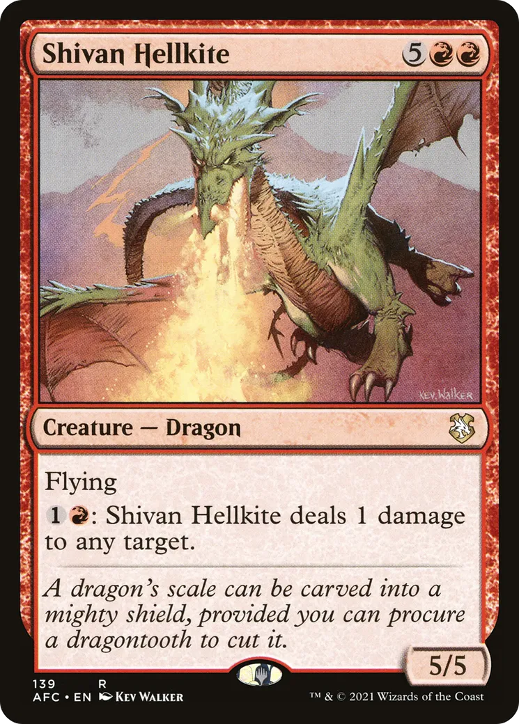 Shivan Hellkite from Forgotten Realms Commander - Magic: The Gathering