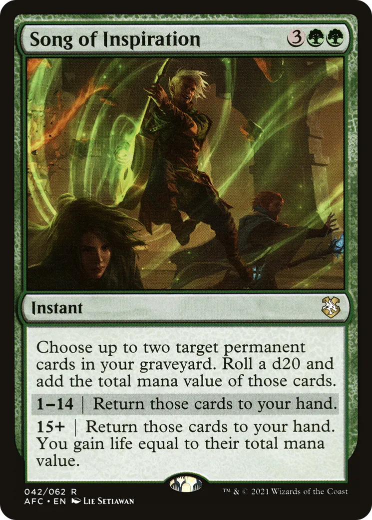 Chant d'inspiration — Forgotten Realms Commander — Magic: The Gathering