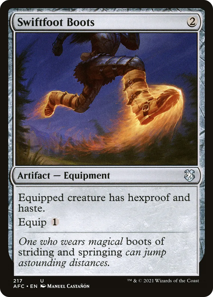 Swiftfoot Boots — Forgotten Realms Commander — Magic: The Gathering