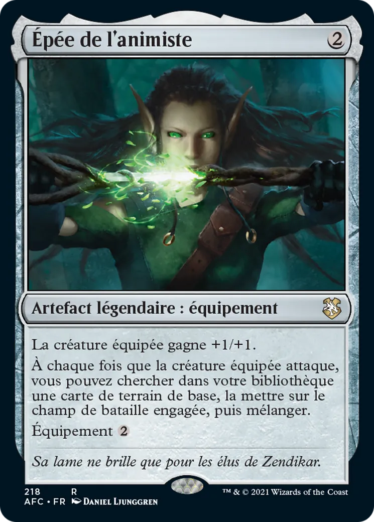 Épée de l'animiste — Forgotten Realms Commander — Magic: The Gathering