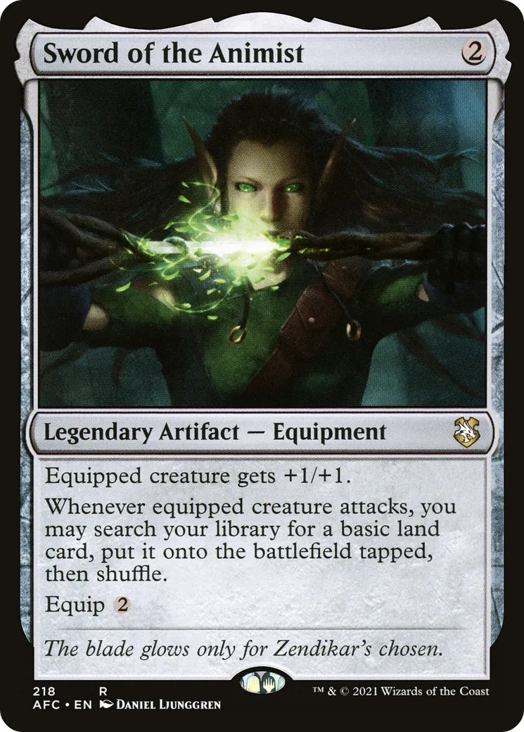 Sword of the Animist — Forgotten Realms Commander — Magic: The Gathering