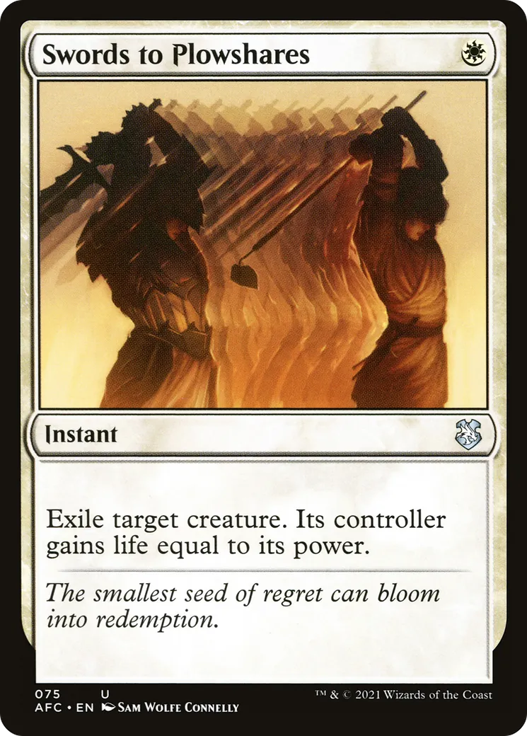 Swords to Plowshares — Forgotten Realms Commander — Magic: The Gathering