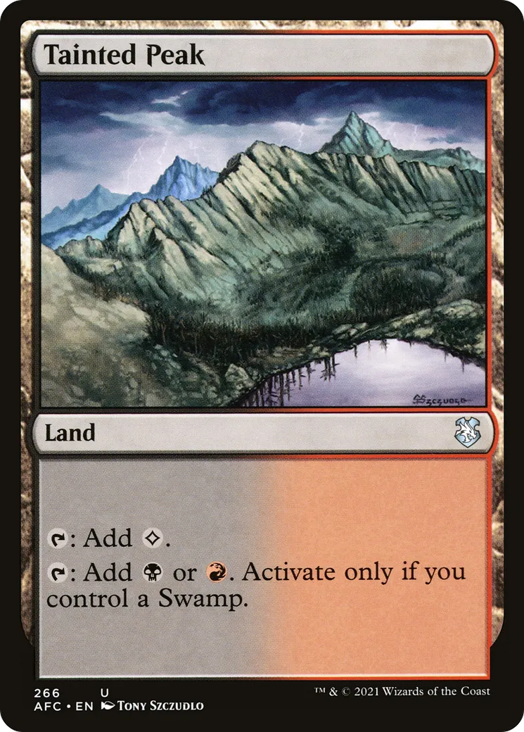 Tainted Peak — Forgotten Realms Commander — Magic: The Gathering