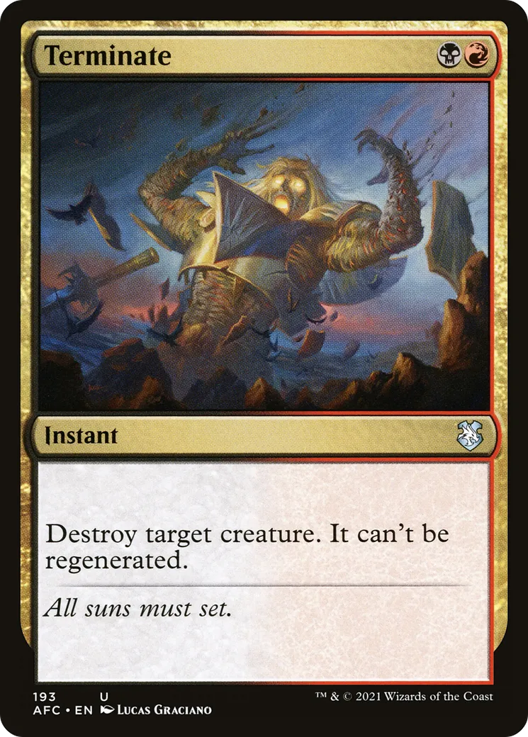 Terminate — Forgotten Realms Commander — Magic: The Gathering