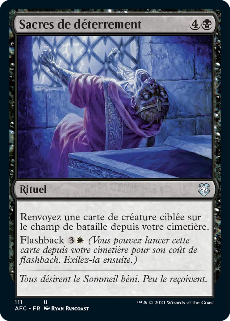 Sacres de déterrement — Forgotten Realms Commander — Magic: The Gathering