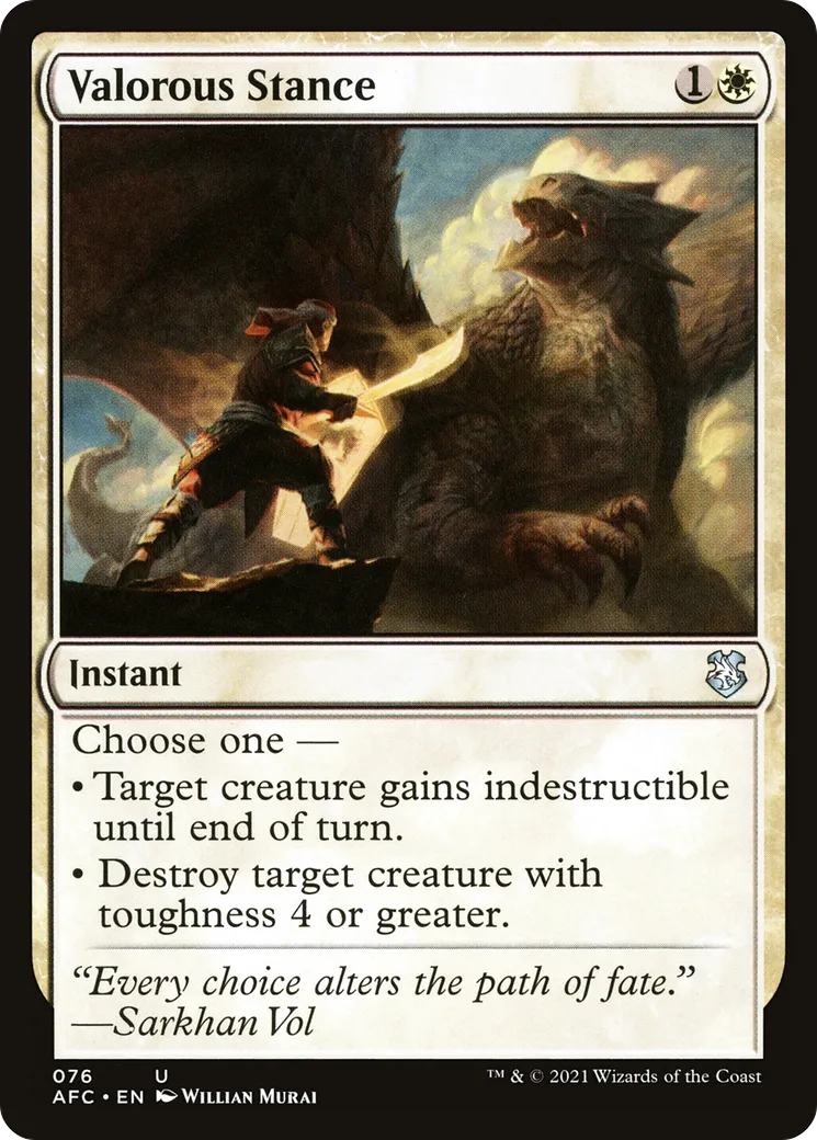 Posture valeureuse — Forgotten Realms Commander — Magic: The Gathering